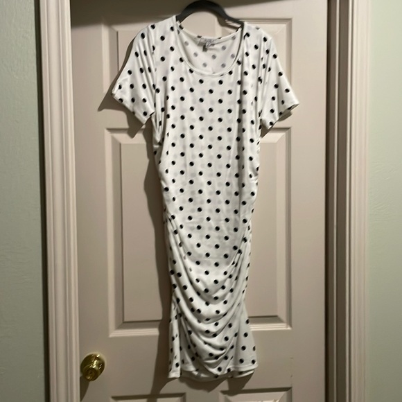 White birch, soft, white/black polka dots - Picture 1 of 2